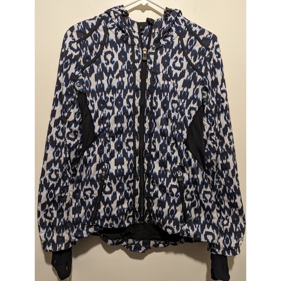 lululemon athletica Jackets & Blazers - Lululemon RARE Downtime Sprinkler IKAT Hooded Vented Jacket Seawheeze Size 8